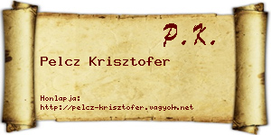 Pelcz Krisztofer névjegykártya